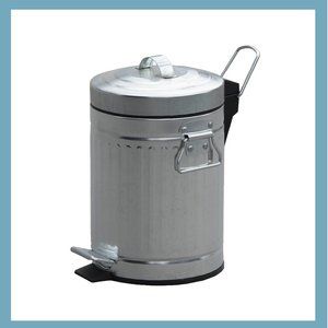 Galvanized Iron Trash Can (5 Liters/1.3 gal)